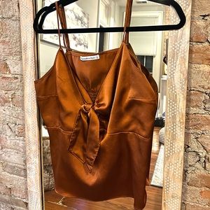 Women’s Abercrombie & Fitch burnt orange satin tank top